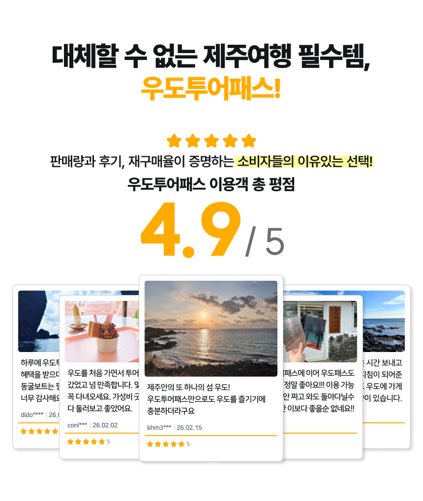 [제주] 우도투어패스 상세